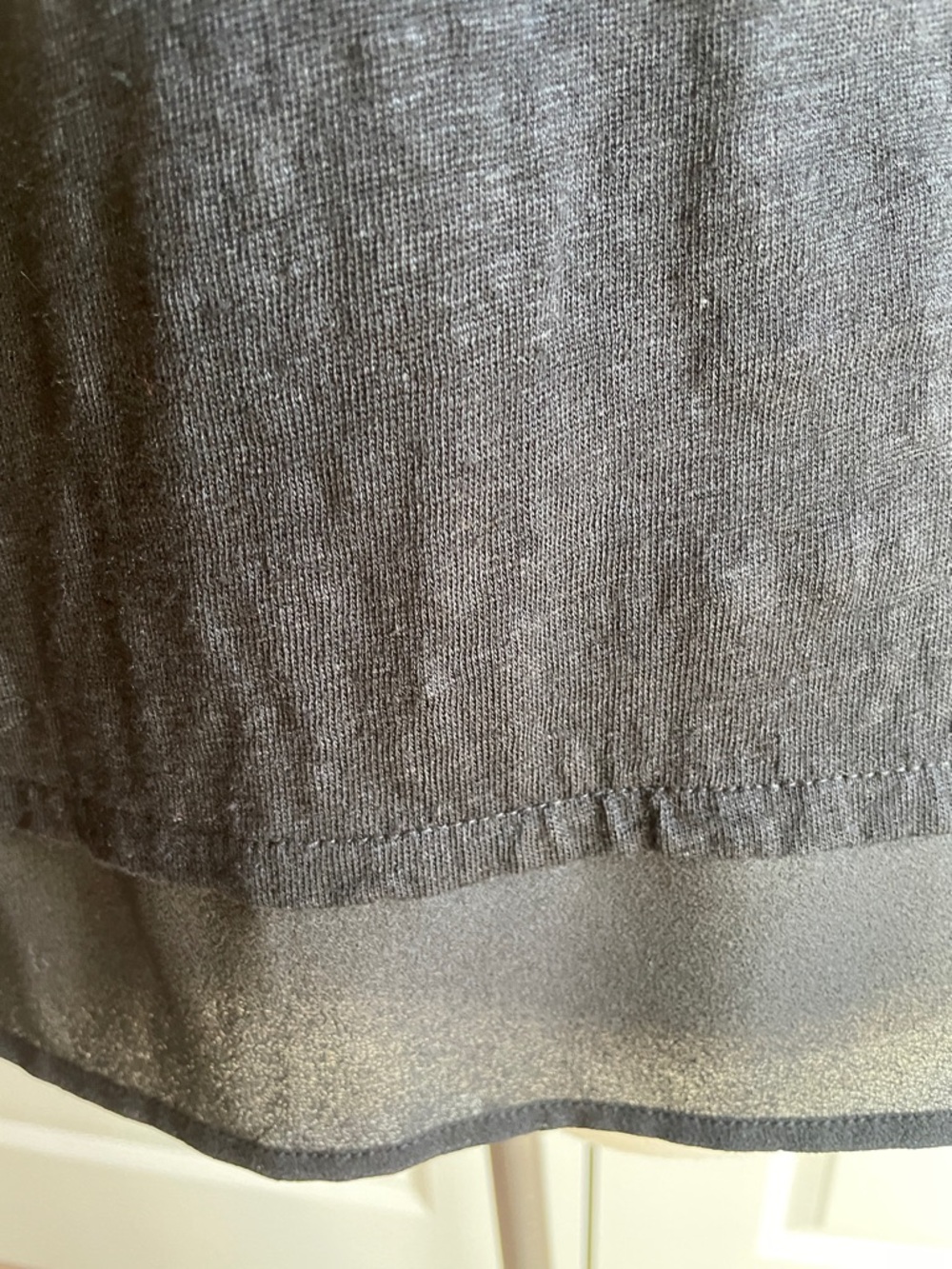 Sanctuary Black Long Sleeve Linen V-Neck Blouse with Tie Sleeves Size Large - Picture 7 of 7